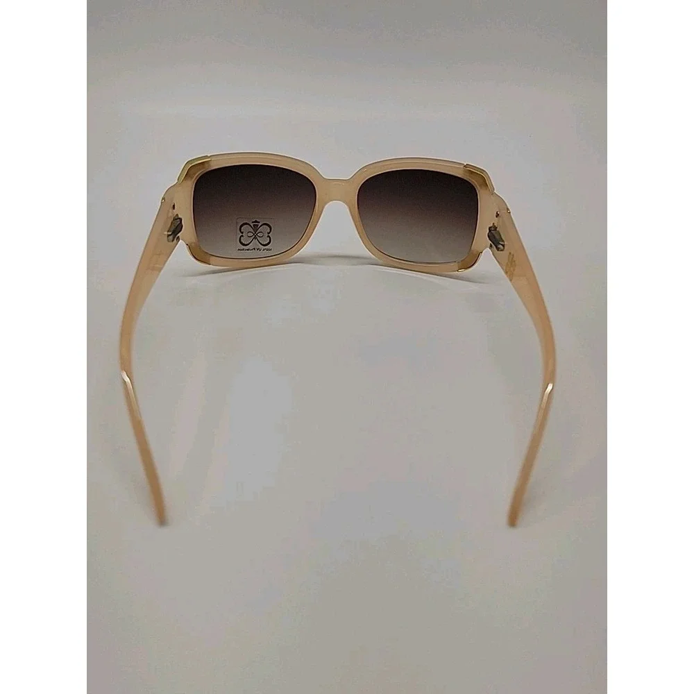 CURATIONS by Stephanie Greenfield Celebrity Sunglasses Tan Gold W/Black Case